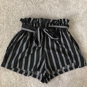 SHEIN Size XS Black/White Striped Shorts